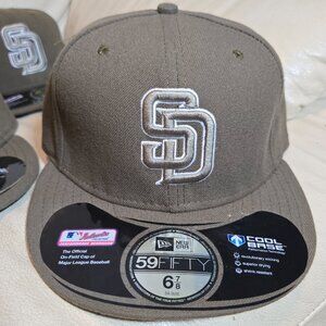 Green New San Diego Padres Hat Cap Fitted MLB Baseball Logo New Era 59Fifty